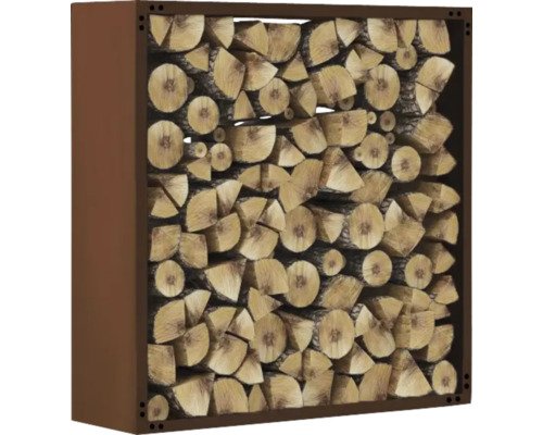 Kaminholzunterstand 75x75x35 cm braun