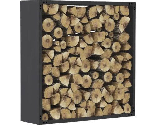 Kaminholzunterstand 119x119x35 cm anthrazit