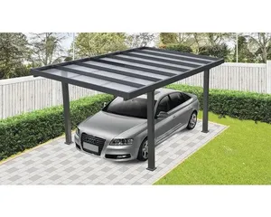 Einzelcarport Konsta 15 m² Stegplatten 8 mm 297 x 492 cm anthrazit