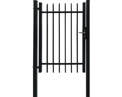 Einzeltor Porto 120x180 cm inkl. Torpfosten 7.6x7.6 cm zum Einbetonieren anthrazit