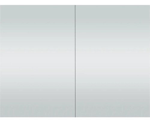 DSK LED-Spiegelschrank Silver Skyline BxHxT 80 x 60 x 13.1 cm alufarben
