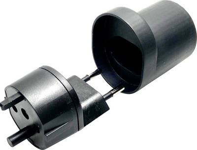 Martin Kaiser 182/1/sw Reiseadapter Fix-Adapter CH Typ 11/Konturen denzentraler Steckeransatz, IP 20, schwarz