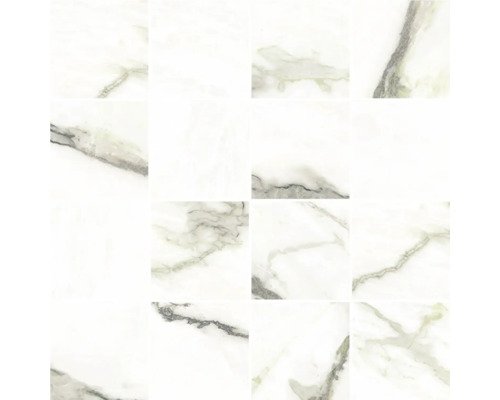 Feinsteinzeugmosaik Matcha green natural BxLxS 30x30x1 cm