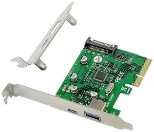 Conceptronic EMRICK USB 3.2 Gen 2 PCI-Express-Karte, 1-Port-USB-C und 1-Port-USB-A PCI-Express Karte PCIe