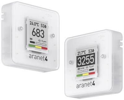 aranet CO2 Messgerät 0, 0, 0, 600 - 9999, 50, 85, 1100 ppm, °C, %, hPa mit Temperaturmessfunktion