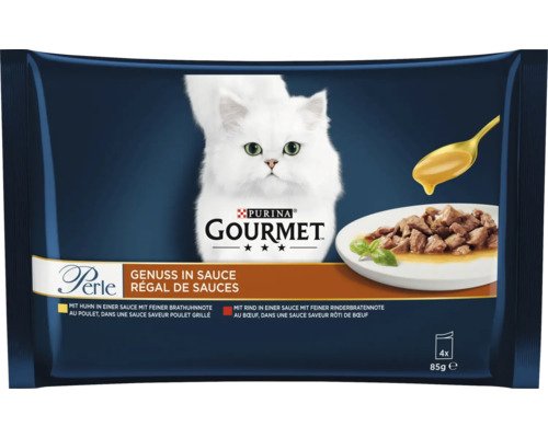 Gourmet Perle in Sauce Huhn & Rind 4x85 g