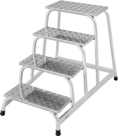 Krause 805041 Aluminium Montagetritt Arbeitshöhe (max.): 2.80 m Silber 9.8 kg