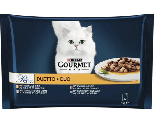 Gourmet Perle Duetto Fleisch 4x85 g