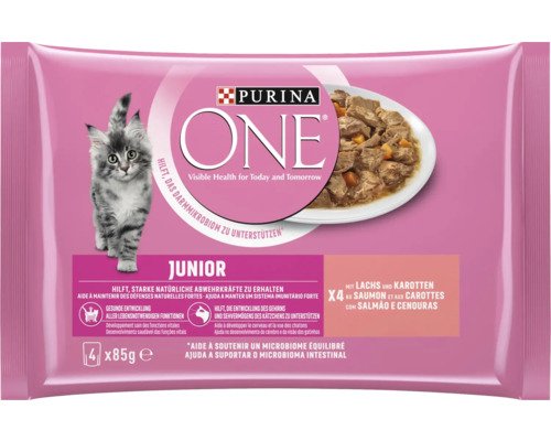 Purina One Junior Lachs 4x85 g