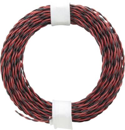 Donau Elektronik 210-10 Litze 2 x 0.04 mm² Rot/Schwarz 10 m
