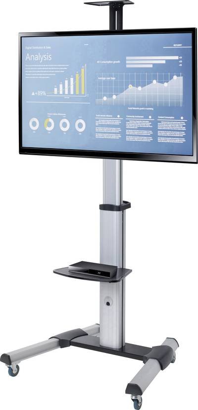 SpeaKa Professional PREM-LINE XL FS10S-46T TV-Rollwagen 94,0 cm (37") - 177,8 cm (70") Neigbar, Rotierbar, Höhenverstell