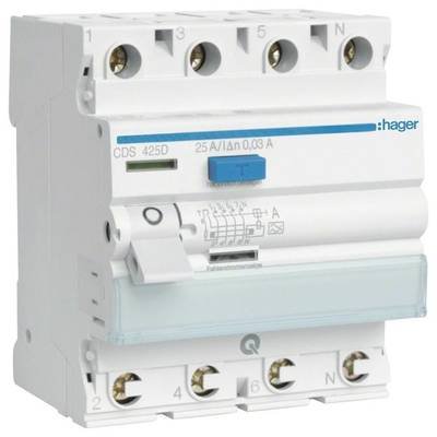 Hager CDS425D FI-Schutzschalter A 4polig 25 A 0.03 A 400 V
