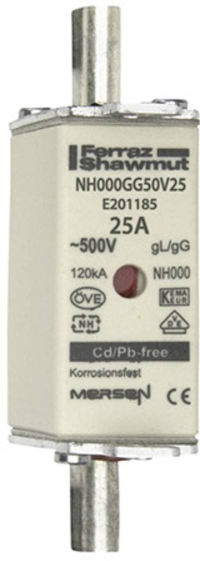 Mersen 1B639.000000 NH-Sicherung Sicherungsgröße = 000 25 A 500 V 1 St.
