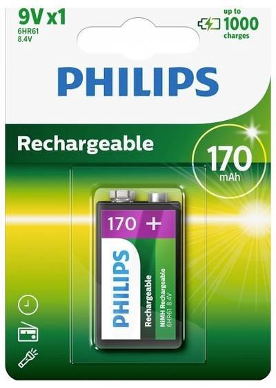Philips HR22 9 V Block-Akku NiMH 170 mAh 8.4 V 1 St.