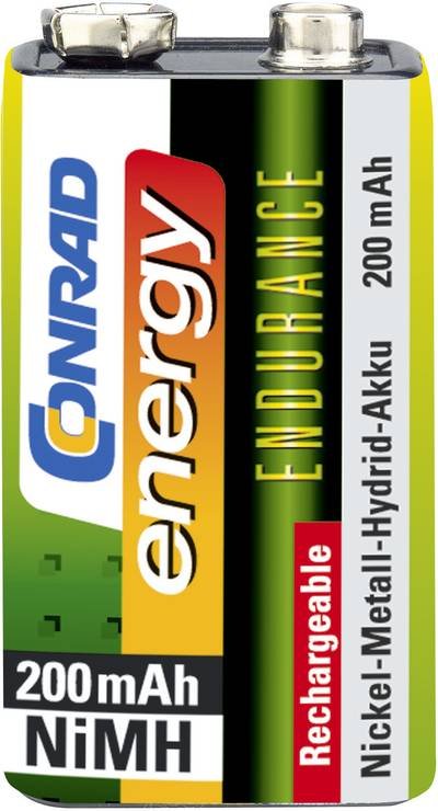 Conrad energy Endurance 6LR61 9 V Block-Akku NiMH 200 mAh 8.4 V 1 St.