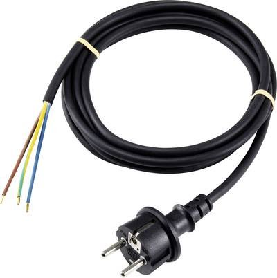 Basetech XR-1638086 Strom Anschlusskabel Schwarz 3.00 m
