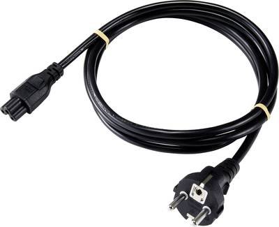 Basetech XR-1638062 Notebook Netzkabel Schwarz 1.80 m
