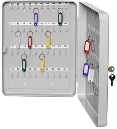 ALCO Schlüsselkasten x 7,5 cm (B x H x T) inkl. 2 Schlüssel 891 Anzahl Haken 30 Lichtgrau