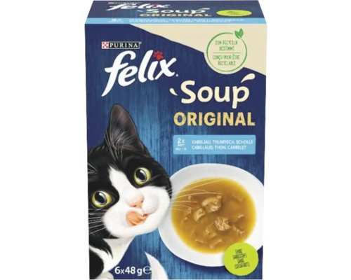 Katzengetränk Felix Soup mit Fisch 6x48 g