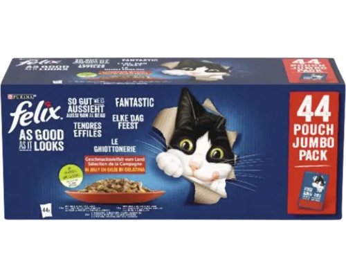 FELIX Katzenfutter nass Pouch Countryside Multipack 44x85 g