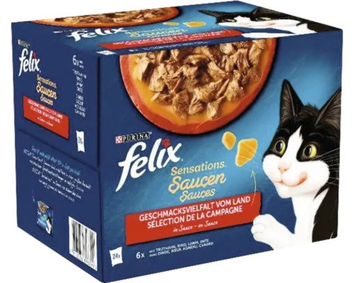 Felix Katzenfutter nass Sensations Sauce Land Multipack 24x85 g