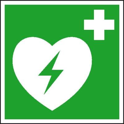 SafetyMarking 38.0167 Hinweisschild Automatisierter externer Defibrillator Folie selbstklebend (B x H) 150 mm x 150 mm I