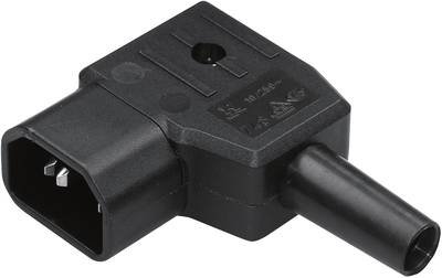 Martin Kaiser 748/sw/C Kaltgeräte-Steckverbinder 748 Stecker, gewinkelt Gesamtpolzahl: 2 + PE 10 A Schwarz 1 St.