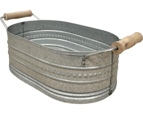 Blumenkasten Metall 28 cm x 17 cm x 9,5 cm silber