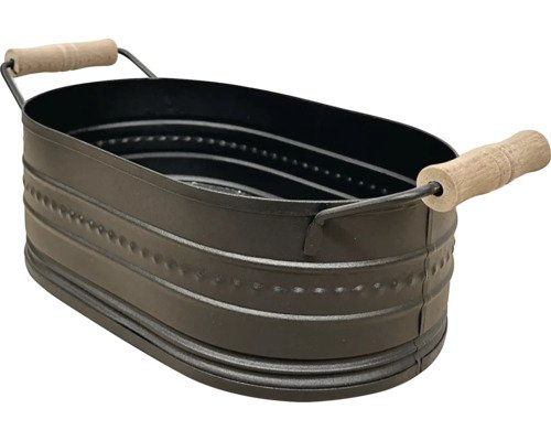 Blumenkasten Metall 28 cm x 17 cm x 9,5 cm anthrazit