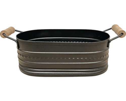Blumenkasten Metall 23,5 cm x 12,5 cm x 8,5 cm anthrazit