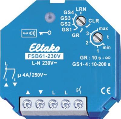 FSB61-230V Eltako Funk Rollladenaktor Unterputz Schaltleistung (max.) 1000 W Reichweite max. (im Freifeld) 30 m