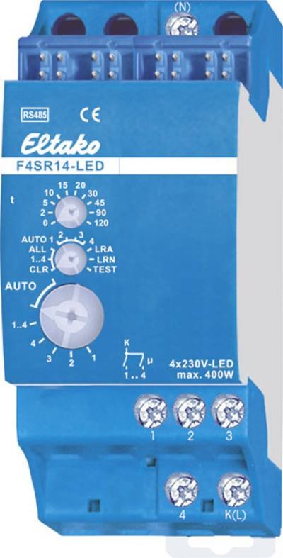 F4SR14-LED Eltako RS485 Schaltaktor 4-Kanal Hutschiene Schaltleistung (max.) 1800 W
