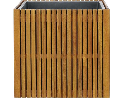 Pflanzkübel FloraSelf Akustikpaneele Holz Kunststoff 44.5 x 4.,5 x 42,5 cm akazie