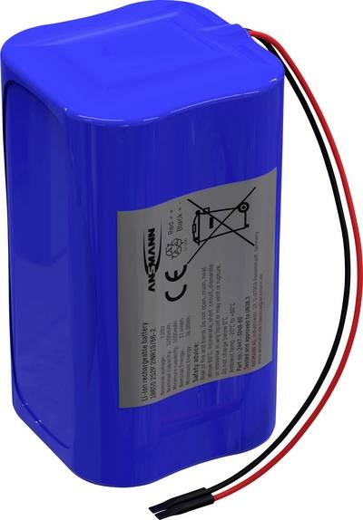 Ansmann 2S2P Akkupack 4x 18650 Kabel Li-Ion 7.2V 5200mAh Block Akkupack 4x Li-Ion 5200 mAh