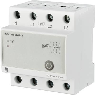 TRU COMPONENTS TC-12485088 TC-GTS8-W4P63A WLAN-Schalter 230 V/AC 1 St. Zeitbereich: 1 min - 24 h 3 Schließer