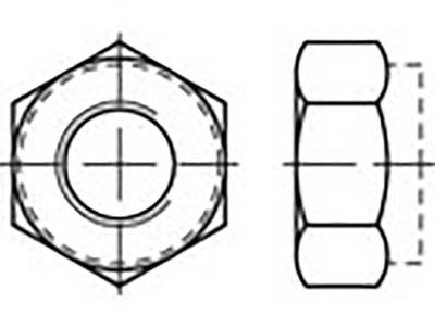 TOOLCRAFT TO-6864666 Sechskantmuttern M3 DIN 985 Edelstahl V2A A2 100 St.