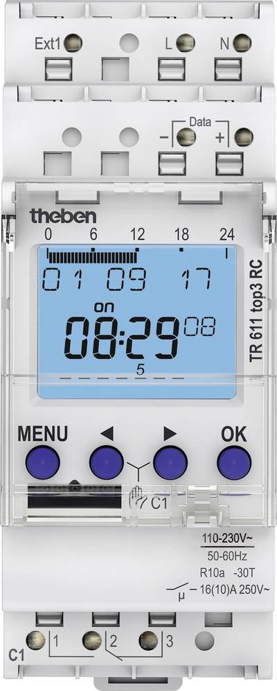 Theben TR 611 top3 RC Hutschienen-Zeitschaltuhr 230 V/AC