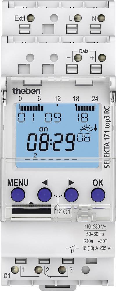 Theben SELEKTA 171 top3 RC Hutschienen-Zeitschaltuhr 230 V/AC