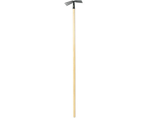 Doppelhacke for_q 8 cm mit Holzstiel 140 cm