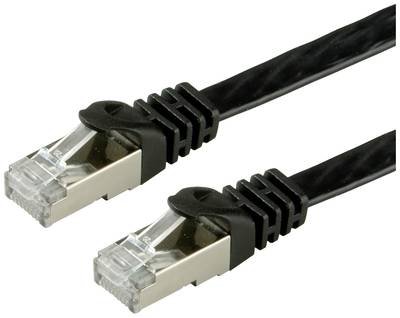 VALUE Patchkabel Cat.6 (Class E) FTP, extra-flach, schwarz, 5 m