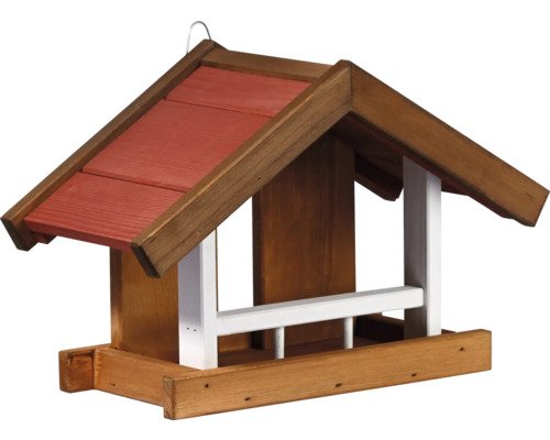 Dobar Green Label Vogelhaus Vogelfutterhaus Herbstfrüchte für Wandmontage aus Holz, 37,5 cm x 1 cm x 25 cm