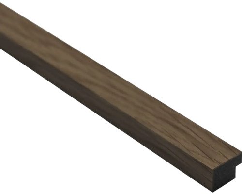 Universal Abschlussleiste für Akustikpaneel Farbton Eiche geräuchert 2600 x 25 x 18 mm