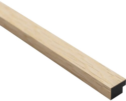 Universal Abschlussleiste für Akustikpaneel Farbton Eiche Natur furniert 2600 x 25 x 18 mm