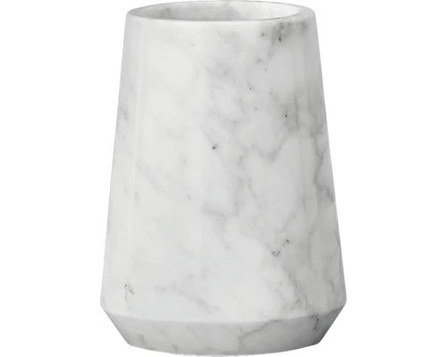Zahnputzbecher Kleine Wolke Carrara weiss glänzend