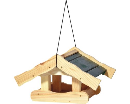 Dobar Green Label Vogelhaus Vogelfutterhaus Arsuk zum Aufhängen aus Holz, 39 cm x 30 cm x 22 cm
