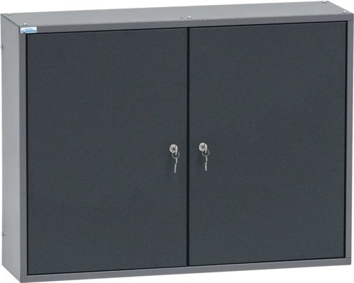 Küpper Hängeschrank 800 x 600 x 200 mm 2 Türen 12 Sichtboxen 24 Sichtboxen grau