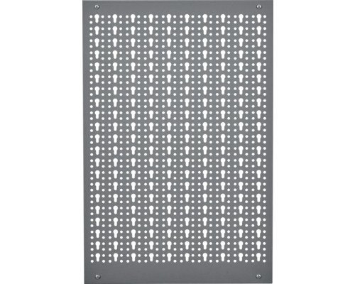 Küpper Lochwand 1200 x 600 x 15 mm inkusive 6 grosse und 6 kleine Standard Lochwandhaken grau 3 teilig