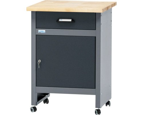 Küpper Beistelltisch 600 x 840 x 600 mm 1 Tür 1 Schublade grau