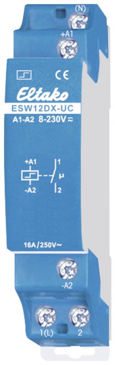 Stromstoß-Schalter Hutschiene Eltako ESW12DX-UC 1 Schließer 230 V/AC, 8 V/AC 16 A 2300 W 1 St.