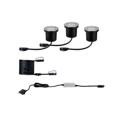 Paulmann Outd. P&S Floor Starterset ZB CH 94691 Beleuchtungssystem Plug & Shine LED 11.1 W Warmweiß Silber